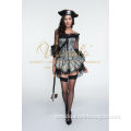 #9122 Razzle Dazzle Satin Lace Pirate Dark Queen Corset Costume Wholesale Support